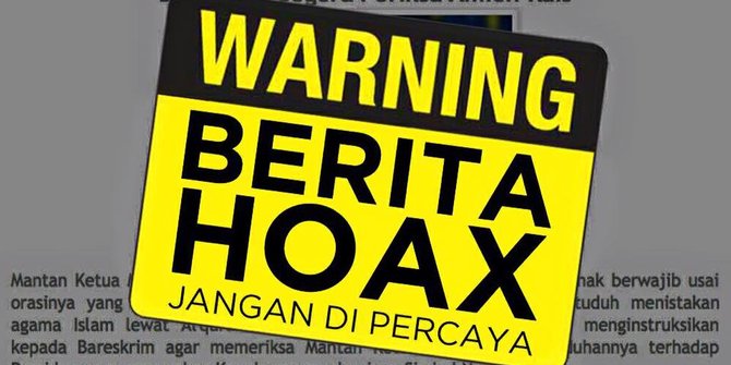 Penyebaran Berita Bohong (Hoaks) Bisa Berakibat Hukuman Pidana